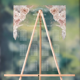 Boho blumen Taufe Acrylschild