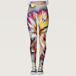 Boho-Blumen-Yogahosen Leggings