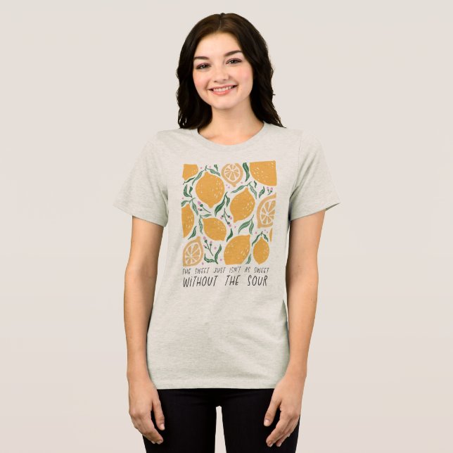 Boho-Blumen-Zitate Tri-Blend Shirt (Vorderseite voll)