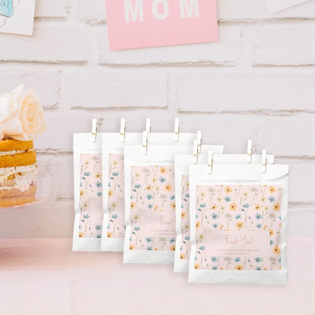 Boho blumengeschmückte Wildblume Girl Dusche Danke Geschenktütchen (Von Creator hochgeladen)