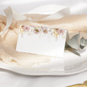 Boho Blumenhochzeit Platzkarten