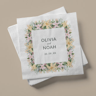 Boho-Blumenhochzeit Serviette