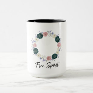 Boho-Blumenkranz "Freigeist" Tasse