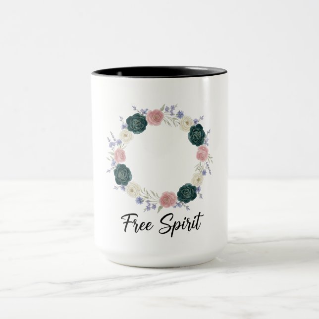 Boho-Blumenkranz "Freigeist" Tasse (Zentrum)