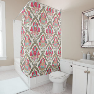 Boho-Blumenmedaillon-Muster Duschvorhang