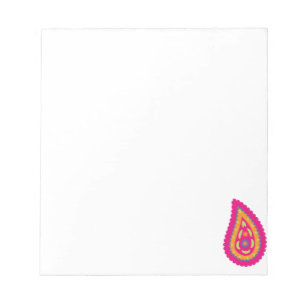 Boho-Blumenmotiv in Rosa Notizblock