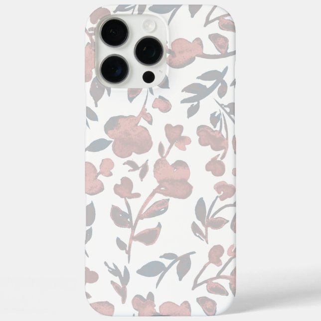 Boho-Blumenmuster   Case-Mate iPhone Hülle (Rückseite)