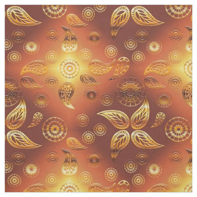 Boho Blumensteigungs-Orange Stoff (Muster)