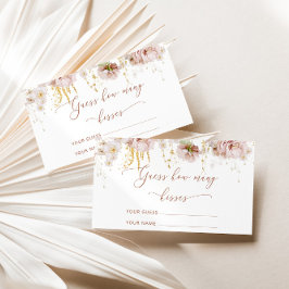 Boho bluoral erraten, wie viele Küsse Bridgame Begleitkarte