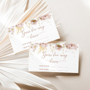 Boho bluoral erraten, wie viele Küsse Bridgame Begleitkarte