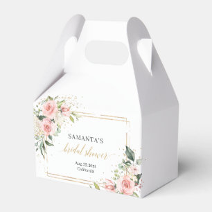 Boho Blush Bloral eucalyptus gold Brautparty Geschenkschachtel