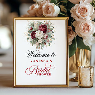 Boho-Blush-Burgunder-Junggesellinnen-Abschied-Empf Poster