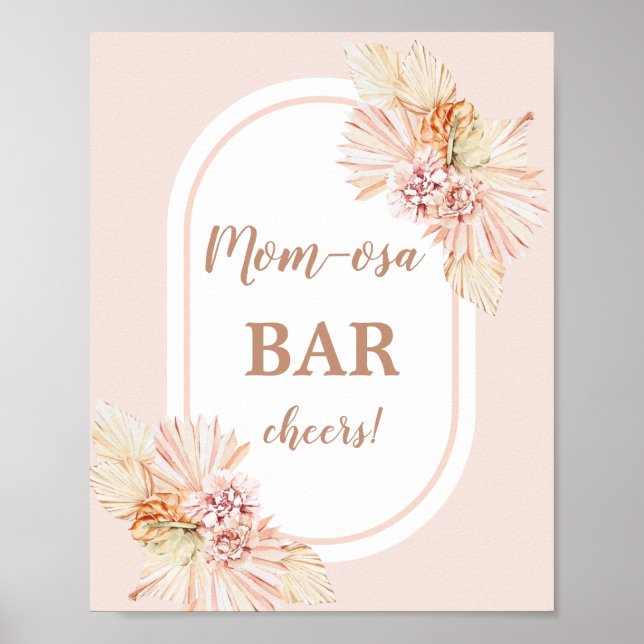 Boho Blush Desert Momosa Bar signa Poster (Vorne)