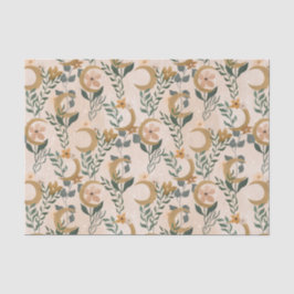 Boho Blush Green Botanic Moon Brautparty Seidenpapier