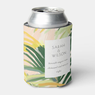 Boho Blush Green Palm Beach Hochzeit Dosenkühler