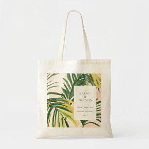 Boho Blush Green Palm Beach Hochzeit Tragetasche