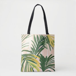 Boho Blush Green Tropical Palm Blätter Beach