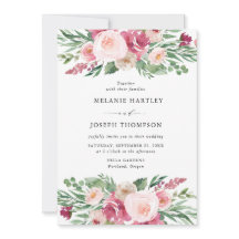Boho Blush & Pink Frühling Wasserfarbe Blumenzehen