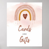 Boho Blush Pink Rost Rainbow Karten und Geschenkze
