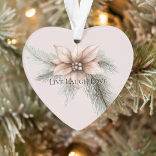 Boho Blush Pink Weihnachten Weihnachtsbaum Ornament