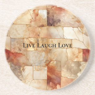 Boho Blush Pink Weihnachtsfloral Getränkeuntersetzer