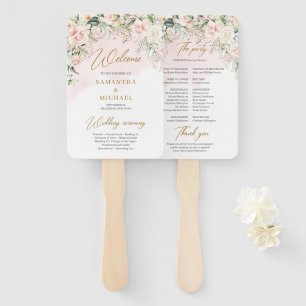 Boho Blush Rosa Blues Eukalyptus Gold Fächer