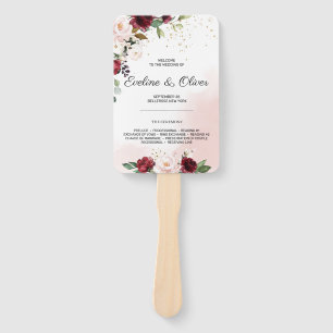 Boho blush rosa bordeauxroter Blumenstrauß Moderne Fächer