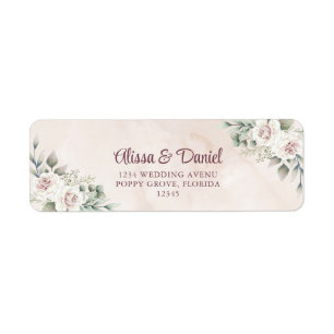 Boho Blush Rosen Rücksendeadresse