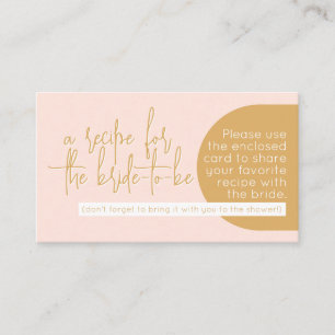 Boho Blush & Senf Rezept für die Bride Begleitkarte