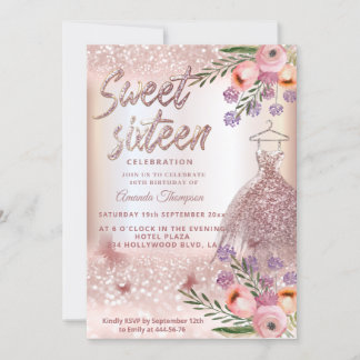 Boho Blütenschmetterling aus Rose Einladung