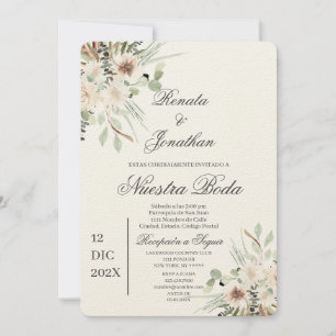 Boho boda en español einladung