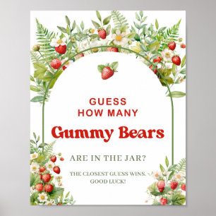 Boho Bogen Berry Sweet Errate wie viele Gummibärch Poster