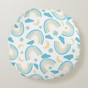 Boho-Bogen-Geometrisches Muster Rundes Kissen
