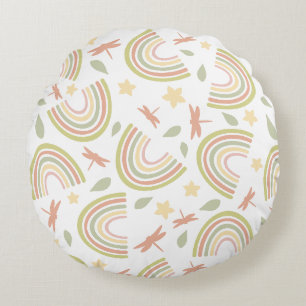 Boho-Bogen-Geometrisches Muster Rundes Kissen
