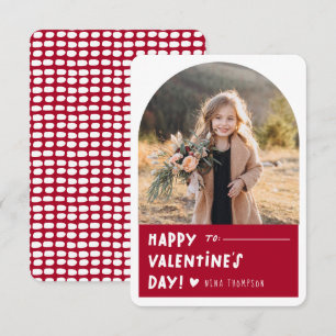 Boho-Bogen-Kinder-Foto-Klassenzimmer Valentinstag  Dankeskarte