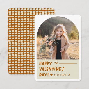 Boho-Bogen-Kinderfoto Klassenzimmer Valentinstag Mitteilungskarte