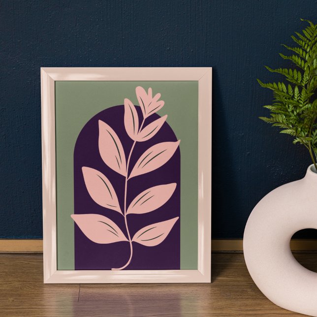 Boho-Bogen Moderne Kunst Minimalistischer Botanisc Poster (Von Creator hochgeladen)