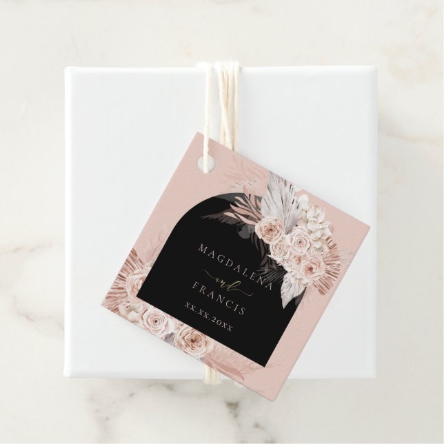 Boho-Bogenhochzeit Geschenkanhänger (Beispiel)