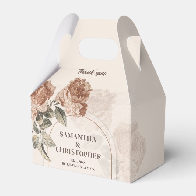 Boho bogenneutrale Erdfarben rostiges Salbei grün Geschenkschachtel (Vorderseite)