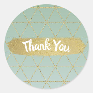 Boho Bohemian Chic Gold Mint Moderne Sweet 16 Part Runder Aufkleber