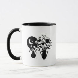Boho bohemian floral sun moon tasse