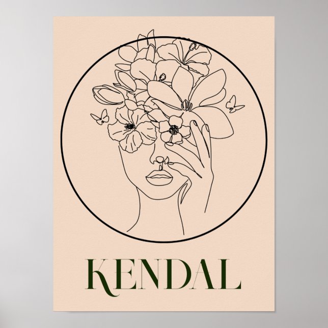 Boho Bohemisch Abstrakt-Minimalstil Poster (Vorne)