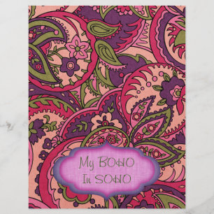 BOHO Bohemisch Colorful Paisley Scrapbook Paper