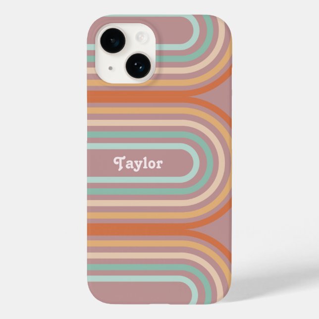 Boho Bohemisch Pastel Rainbow Mauve Hintergrund Case-Mate iPhone Hülle (Rückseite)