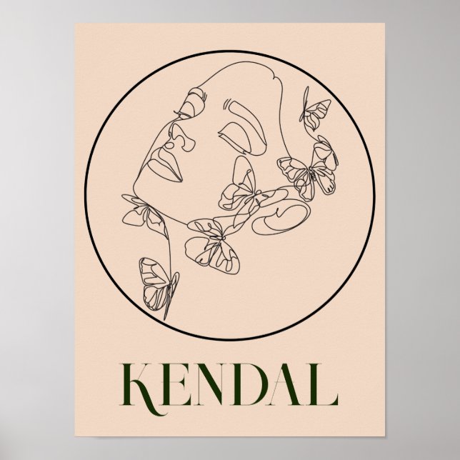 Boho Bohemische Abstrakt-Minimal-Poster Poster (Vorne)