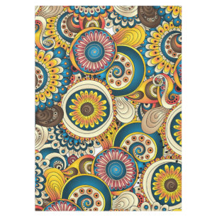 Boho Bohemisches Retro buntes Muster Tischdecke