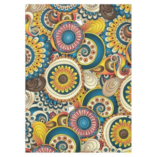 Boho Bohemisches Retro buntes Muster Tischdecke