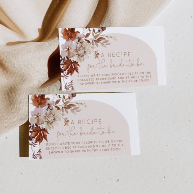 Boho Boho Bogenfallbridal-Rezept Begleitkarte (Von Creator hochgeladen)