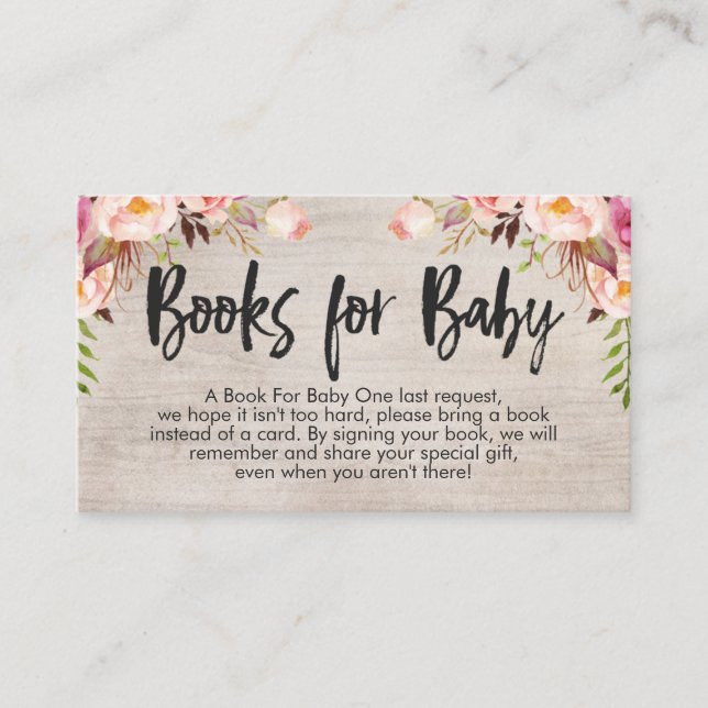 Boho Book request Card Business Card Größe einfüge Begleitkarte (Vorderseite)