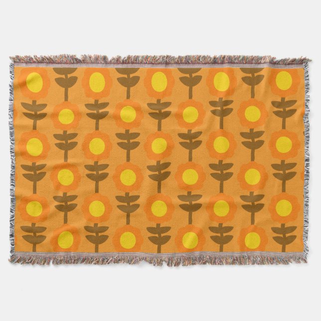 Boho Botanica Throw Blanket Decke (Vorderseite)